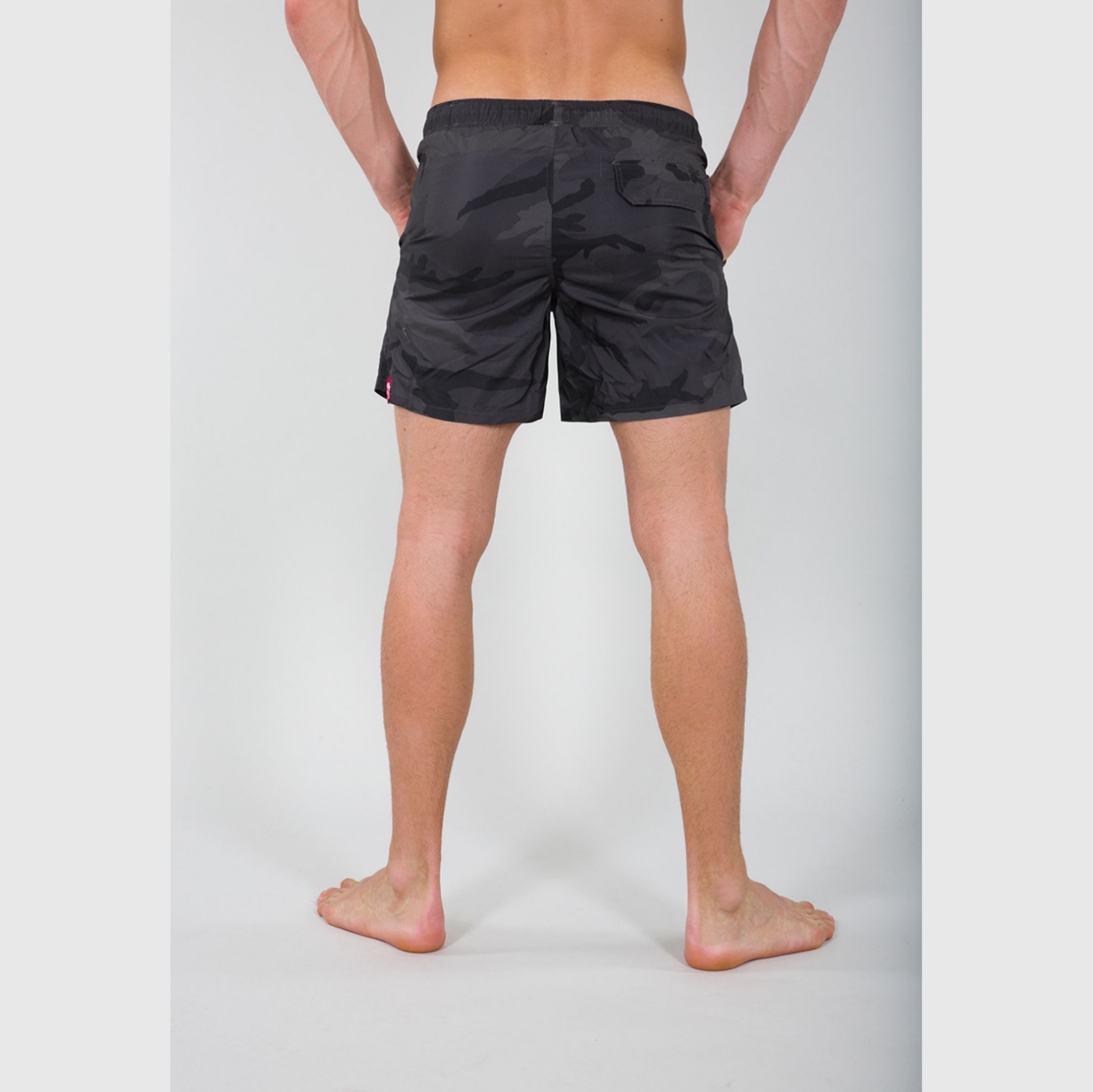 BASIC SWIM SHORT BLACK CAMOUFLAGE