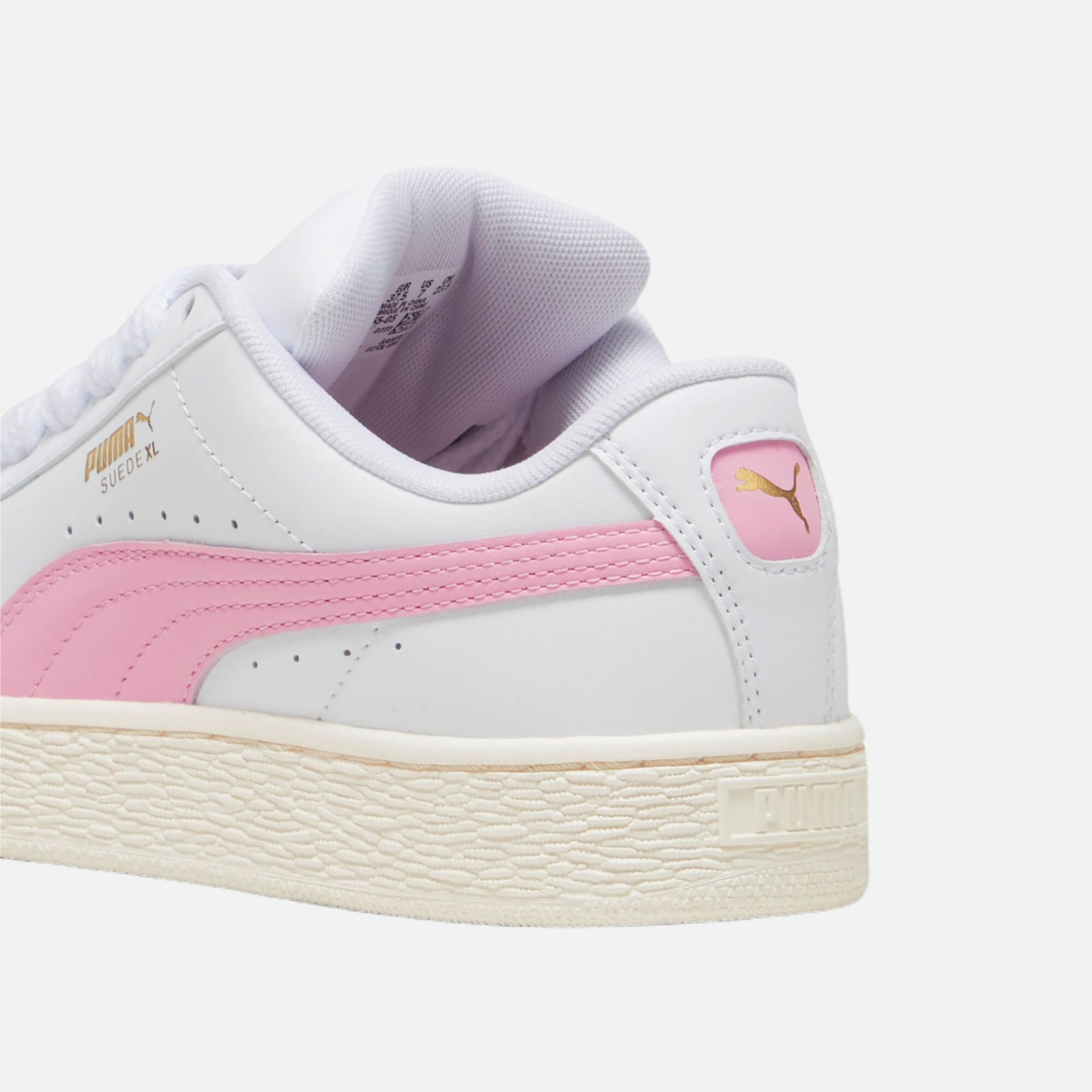 SUEDE XL LTH     WHT-PINK LILAC