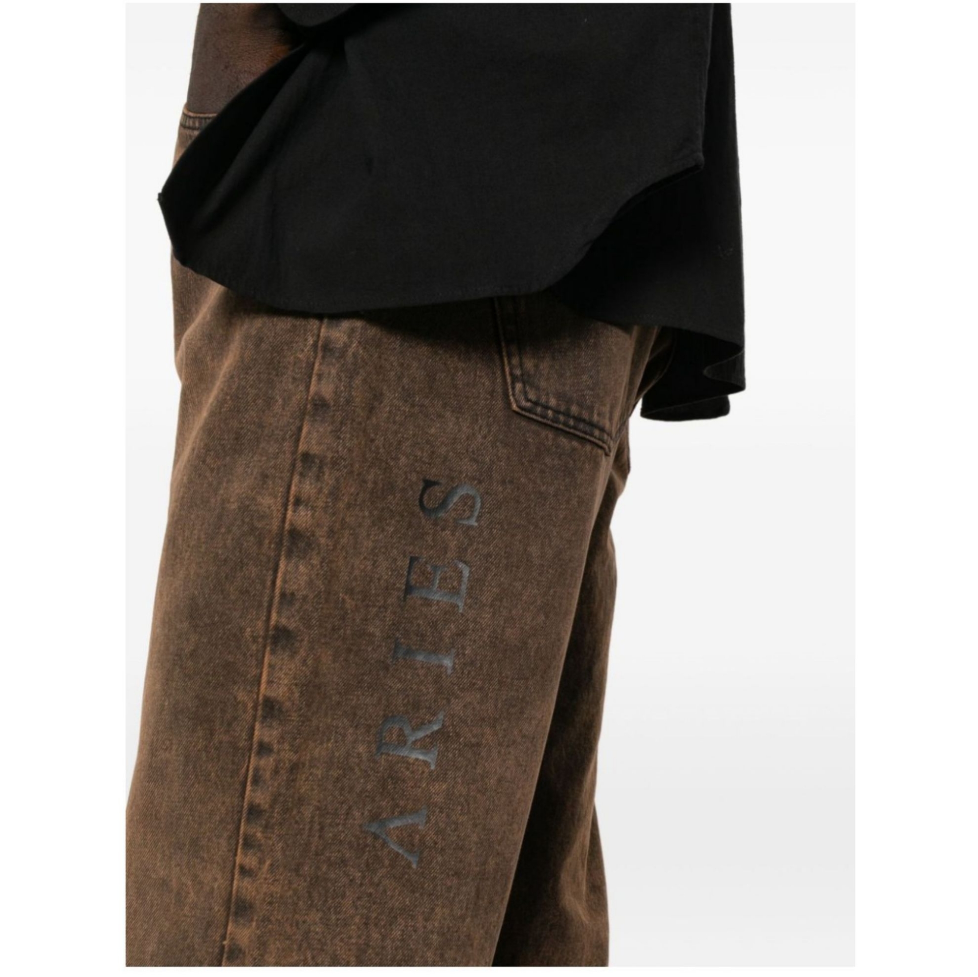 Pantalone Denim con Logo