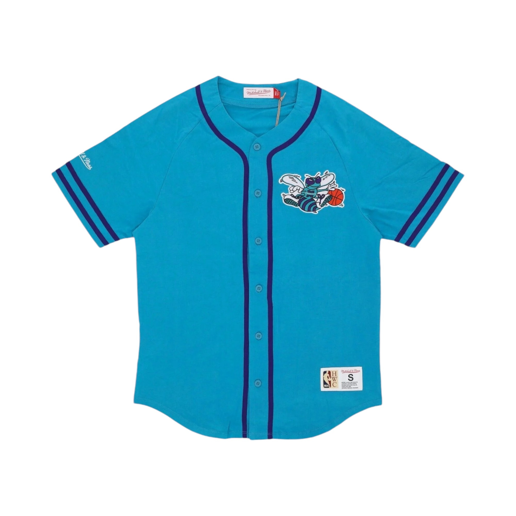 Camicia Cotton Button Vintage Charlotte Hornets