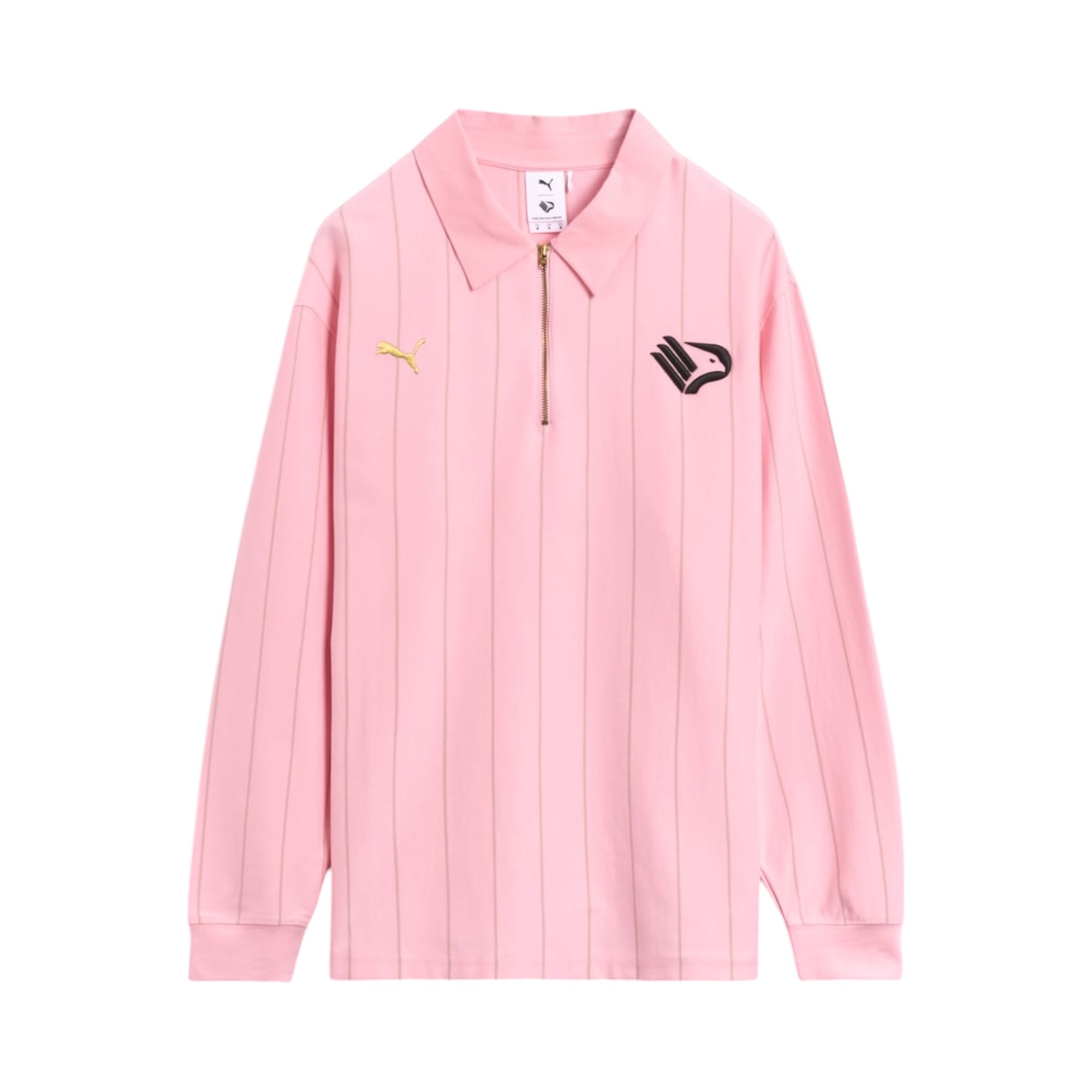 RETRO LS POLO    BRIGHT PINK